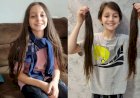 Menino deixa cabelo crescer para doar a 'tia' com câncer; mulher morre, mas ele mantém a promessa