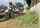 Prefeitura intensifica roçada e limpeza de áreas públicas em Dourados no início do ano