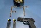 Suspeito de estar em lista de execução é preso com pistola e munições