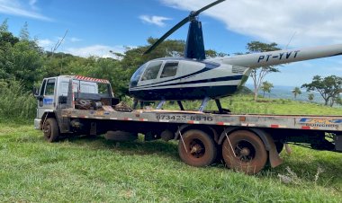 Polícia recupera helicóptero furtado que seria usado pelo narcotráfico na fronteira