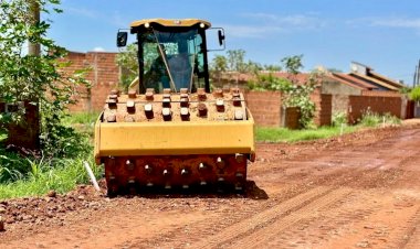 Obra de pavimentação no Bairro Jaime Medeiros será retomada em Nova Alvorada do Sul