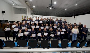 Prefeitura forma agentes da Patrulha Maria da Penha e Marçal destaca papel da Guarda Municipal