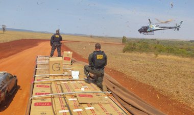 Carreta levava R$ 2,2 milhões em cigarros e agrotóxicos contrabandeados do Paraguai
