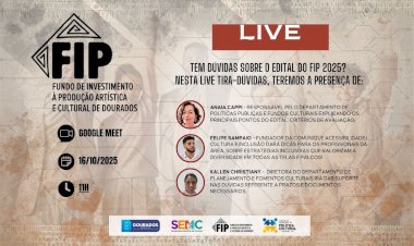 Em live, Prefeitura esclarece dúvidas de edital do Fundo de Investimentos Culturais