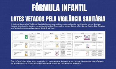 Prefeitura reforça fiscalização de fórmulas infantis da Nestlé barradas pela Anvisa