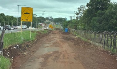 Obra na MS-156 em Dourados busca pôr fim a alagamentos após pedido de Lia Nogueira