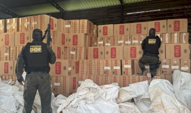 DOF desarticula depósito e apreende mais de 100 mil pacotes de cigarros em galpão na fronteira