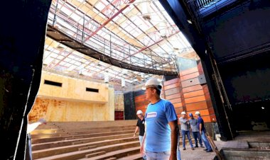 Teatro Municipal de Dourados: Marçal Filho vistoria reforma avançada