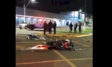 Colisão na região central de Dourados termina com motociclista morto
