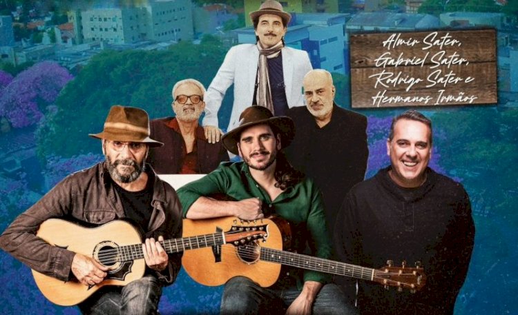 Almir Sater se apresenta com irmão, filhos e o trio Hermanos Irmãos na 44ª Festa Junina de Dourados no dia 16