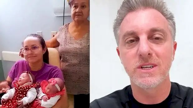 Mãe de trigêmeos, de MS, tem ajuda do Luciano Huck após ‘sumiço’ do pai das crianças