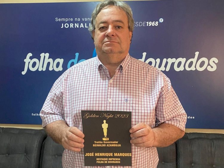Diretor da Folha de Dourados receberá o Troféu Reinaldo Azambuja, em Campo Grande