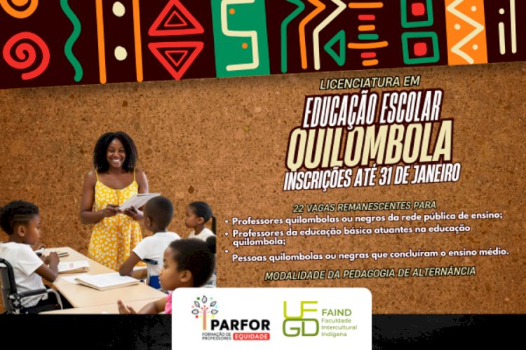 UFGD abre vagas para cursos de Educação Especial Inclusiva e Educação Escolar Quilombola