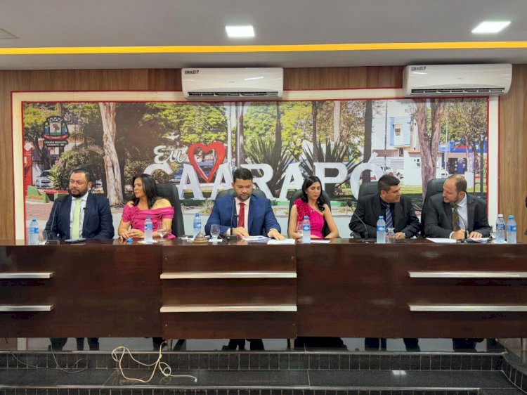 Prefeita eleita Professora Lurdes, vice-prefeita Jéssica Valério e vereadores são empossados em Caarapó