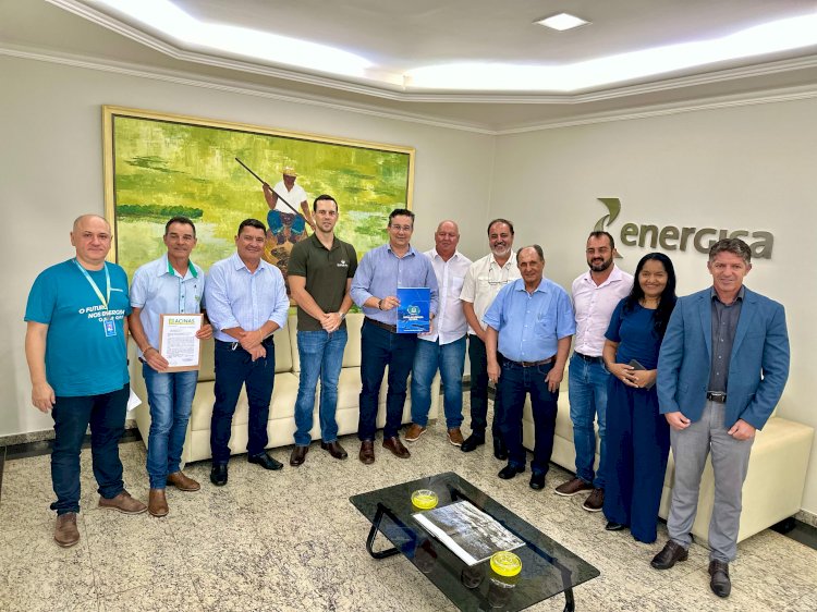 Prefeito Paleari e lideranças de Nova Alvorada do Sul se reúnem com a Energisa para cobrar melhorias no fornecimento de energia