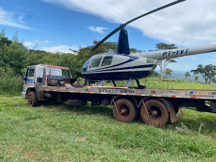 Polícia recupera helicóptero furtado que seria usado pelo narcotráfico na fronteira