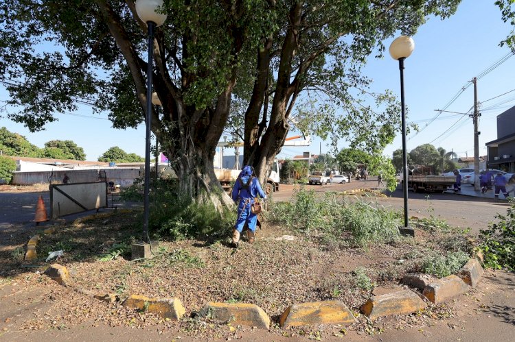 Prefeitura de Dourados inicia revitalização de rotatória no Jardim Maringá