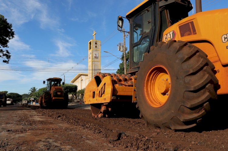 Prefeitura acompanha início do  recapeamento do Jardim Santo André