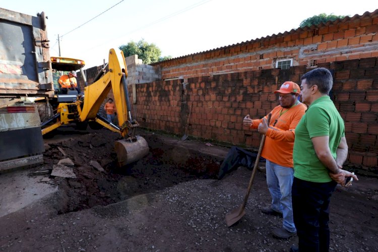 Obra da prefeitura para recuperar trecho da Via Parque deve terminar em 45 dias