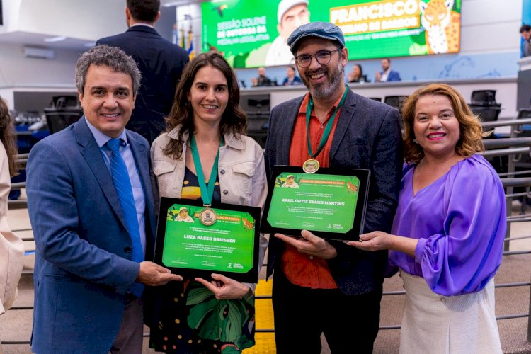 Landmark homenageia Luza Basso e Ariel Ortiz, defensores do meio ambiente em Campo Grande