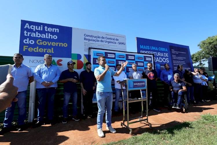 No início das obras da sede do Samu, prefeito cobra mais compromisso do Estado e da União com a saúde