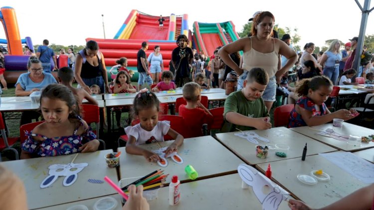 Recreação infantil impulsiona público e reforça caráter familiar da Festa da Páscoa em Dourados