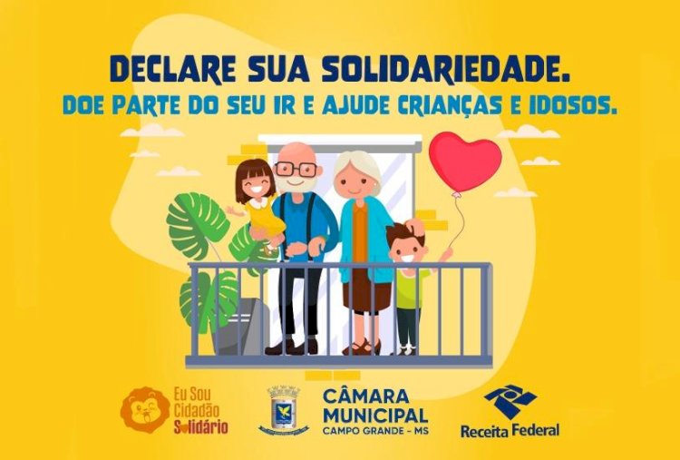 Câmara CG é parceira na campanha para destinação do Imposto de Renda a fundos sociais