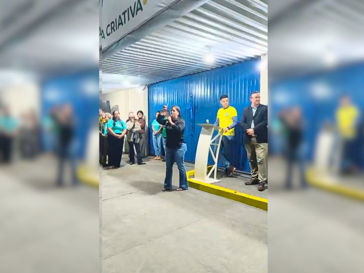 Vereadora toma microfone e é vaiada durante inauguração da Casa do Artesão em Nova Alvorada do Sul